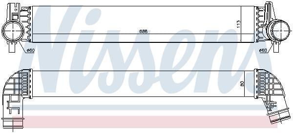 Intercooler, échangeur (Refroidisseur d'air) NISSENS 96120