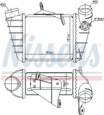 Radiador de admisión, intercooler NISSENS ref. 961200