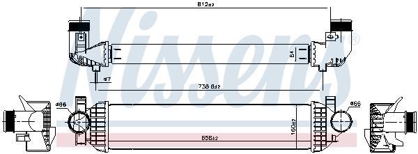 Radiador de admisión, intercooler NISSENS ref. 961220