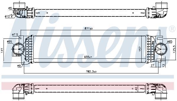 Intercooler permutador ar-ar NISSENS ref. 961236