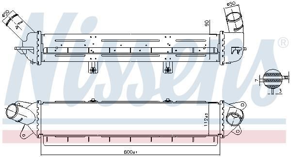 Radiador de admisión, intercooler NISSENS ref. 961242