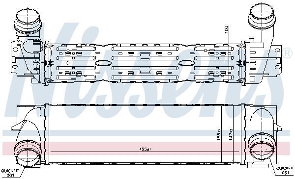 Radiador de admisión, intercooler NISSENS ref. 961244