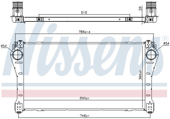 Intercooler, échangeur (Refroidisseur d'air) NISSENS 961250