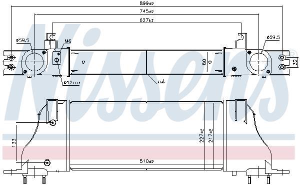 Intercooler, échangeur (Refroidisseur d'air) NISSENS ref. 961251