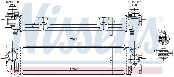 Radiador de admisión, intercooler NISSENS ref. 961265