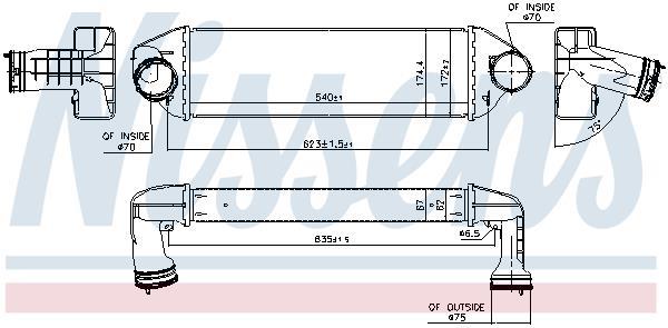 Radiador de admisión, intercooler NISSENS ref. 96128