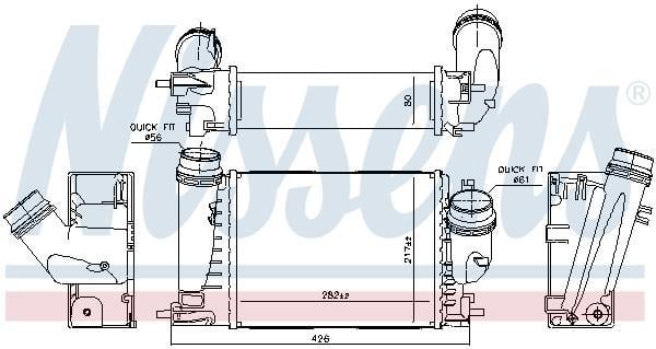 Radiador de admisión, intercooler NISSENS ref. 961289