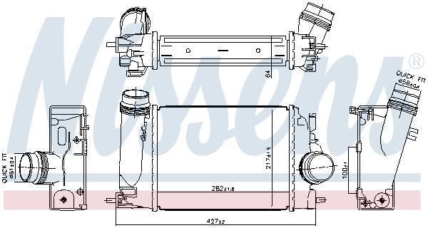 Radiador de admisión, intercooler NISSENS ref. 961309