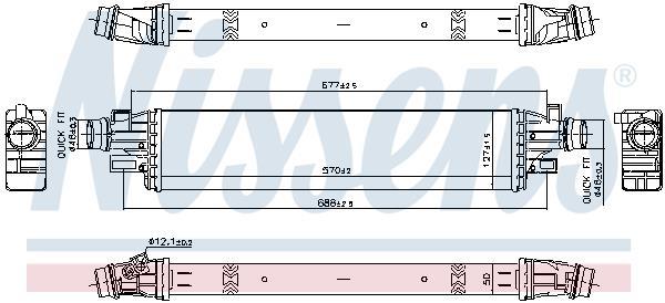 Radiador de admisión, intercooler NISSENS ref. 961319
