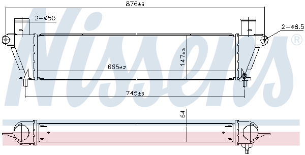 Radiador de admisión, intercooler NISSENS ref. 961340