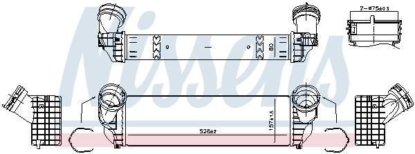 Radiador de admisión, intercooler NISSENS ref. 961344