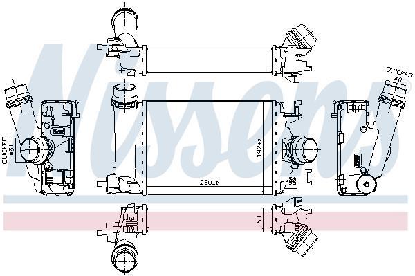 Radiador de admisión, intercooler NISSENS ref. 961359
