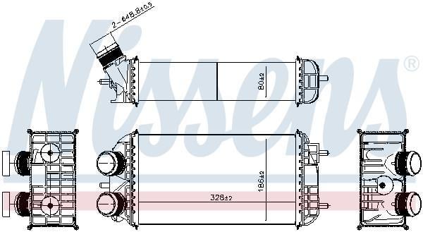 Radiador de admisión, intercooler NISSENS ref. 961367