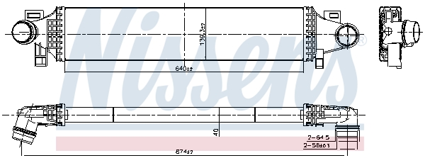 Radiador de admisión, intercooler NISSENS ref. 961371