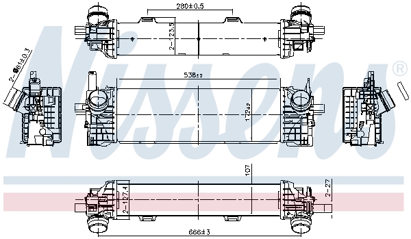 Radiador de admisión, intercooler NISSENS ref. 961377