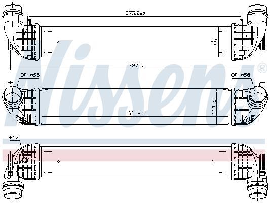 Radiador de admisión, intercooler NISSENS ref. 96140