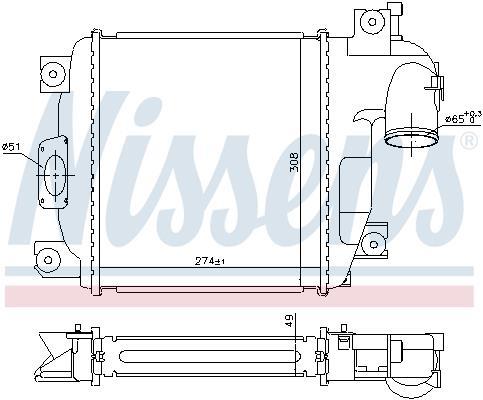 Radiador de admisión, intercooler NISSENS ref. 961424