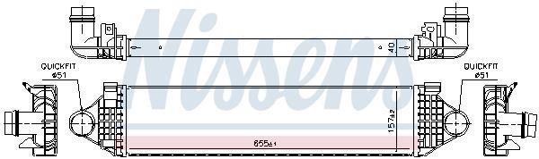 Radiador de admisión, intercooler NISSENS ref. 961476