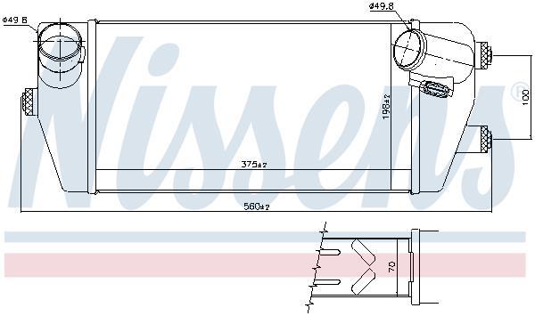 Radiador de admisión, intercooler NISSENS ref. 961499