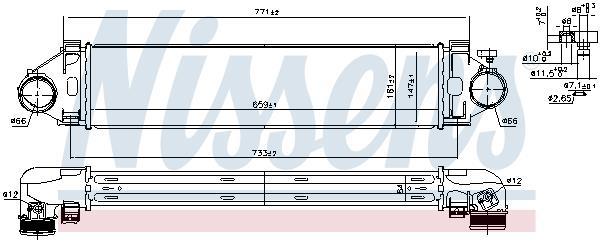 Radiador de admisión, intercooler NISSENS ref. 961501