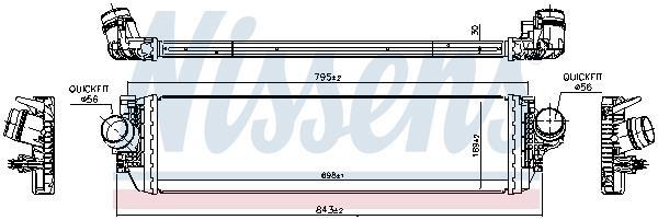 Radiador de admisión, intercooler NISSENS ref. 961504