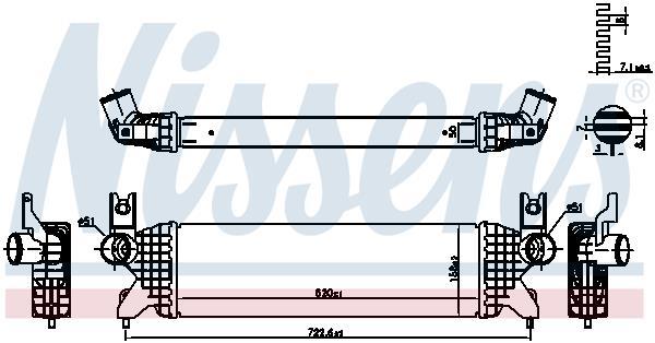 Radiador de admisión, intercooler NISSENS ref. 961507