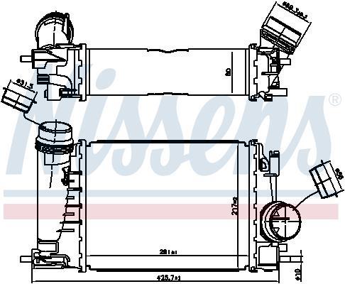 Radiador de admisión, intercooler NISSENS ref. 961521