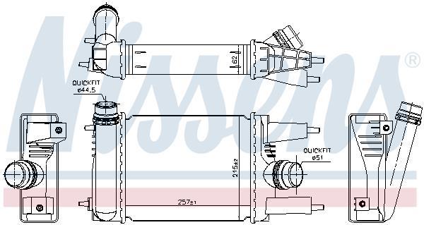 Radiador de admisión, intercooler NISSENS ref. 96153