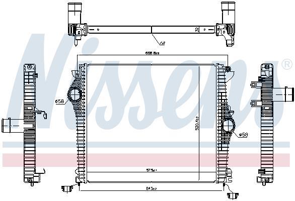 Radiador de admisión, intercooler NISSENS ref. 961532