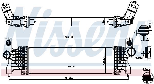 Radiador de admisión, intercooler NISSENS ref. 961556