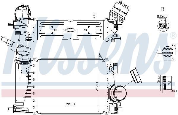 Radiador de admisión, intercooler NISSENS ref. 961584