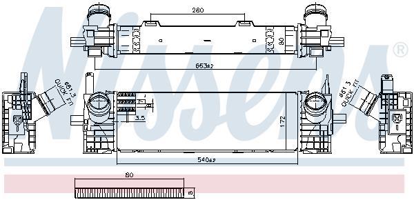 Radiador de admisión, intercooler NISSENS ref. 961591