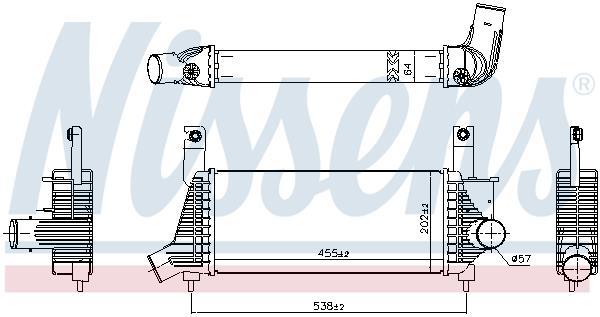 Radiador de admisión, intercooler NISSENS ref. 961593