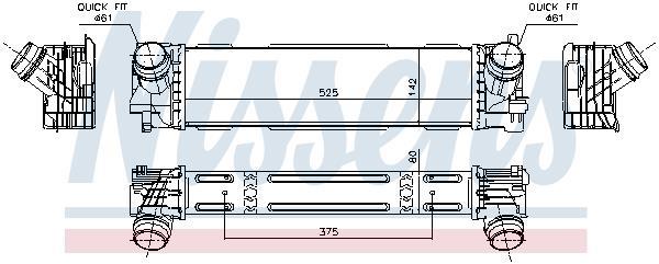 Intercooler permutador ar-ar NISSENS ref. 961596