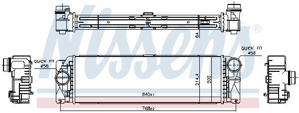 Radiador de admisión, intercooler NISSENS ref. 961597