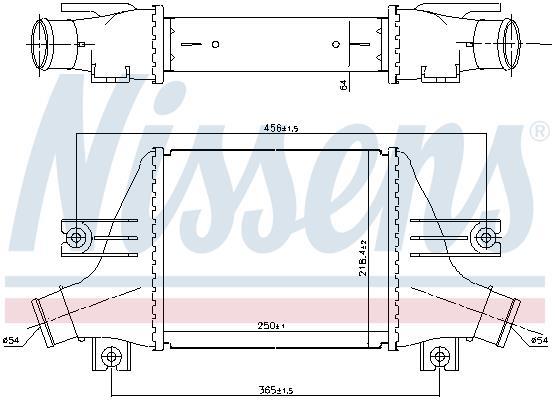 Radiador de admisión, intercooler NISSENS ref. 96163