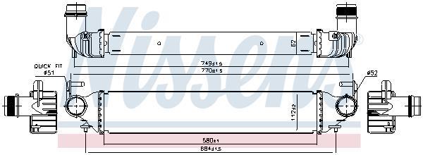 Radiador de admisión, intercooler NISSENS ref. 96166