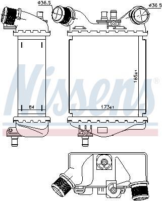 Radiador de admisión, intercooler NISSENS ref. 96167