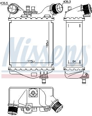 Radiador de admisión, intercooler NISSENS ref. 96168