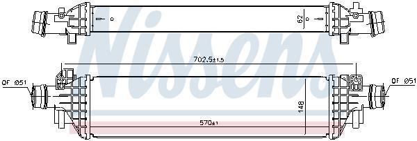 Radiador de admisión, intercooler NISSENS ref. 96173