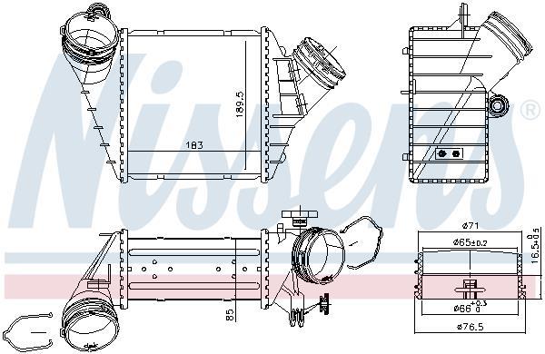 Radiador de admisión, intercooler NISSENS ref. 96176