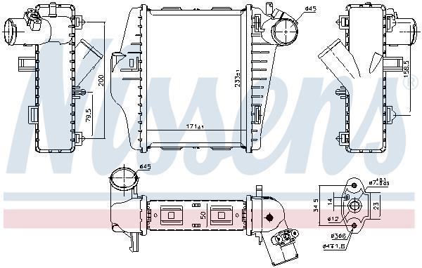 Radiador de admisión, intercooler NISSENS ref. 96177