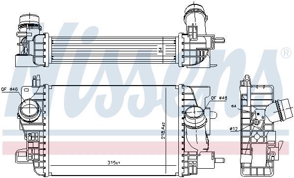 Radiador de admisión, intercooler NISSENS ref. 96196