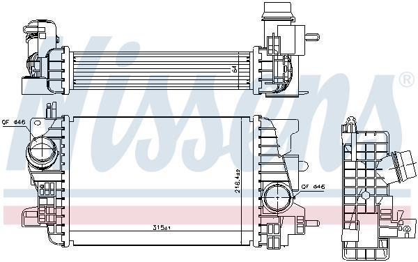 Radiador de admisión, intercooler NISSENS ref. 96197