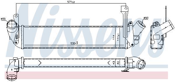 Radiador de admisión, intercooler NISSENS ref. 96198