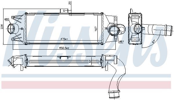 Radiador de admisión, intercooler NISSENS ref. 96202