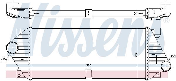 Radiador de admisión, intercooler NISSENS ref. 96206