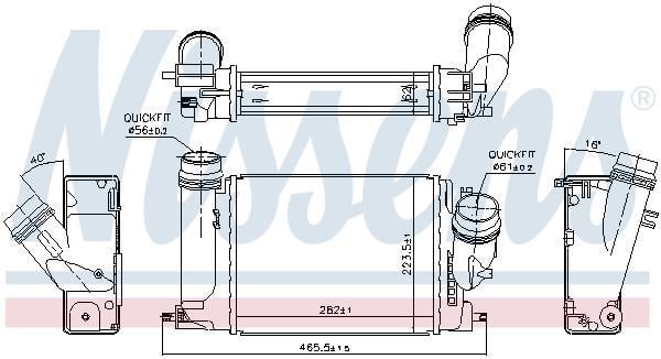 Radiador de admisión, intercooler NISSENS ref. 96207