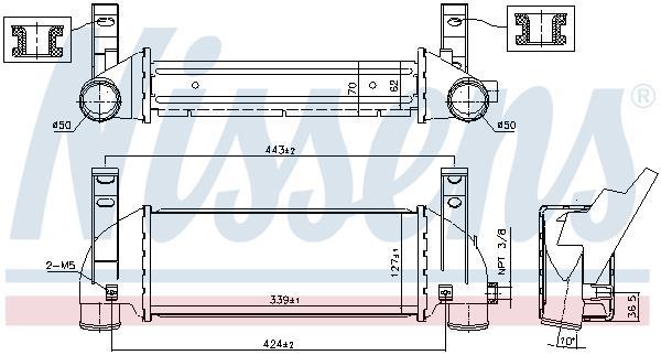 Radiador de admisión, intercooler NISSENS ref. 96219