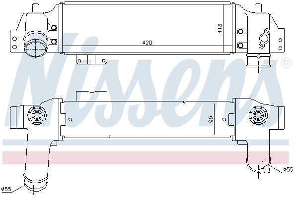 Intercooler, échangeur (Refroidisseur d'air) NISSENS 96226